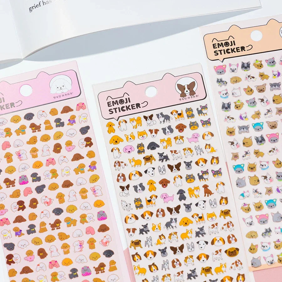Cute animal emoji sticker l pack of 1 sheet