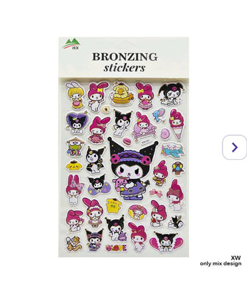Xw Bronzing Kids Stickers
