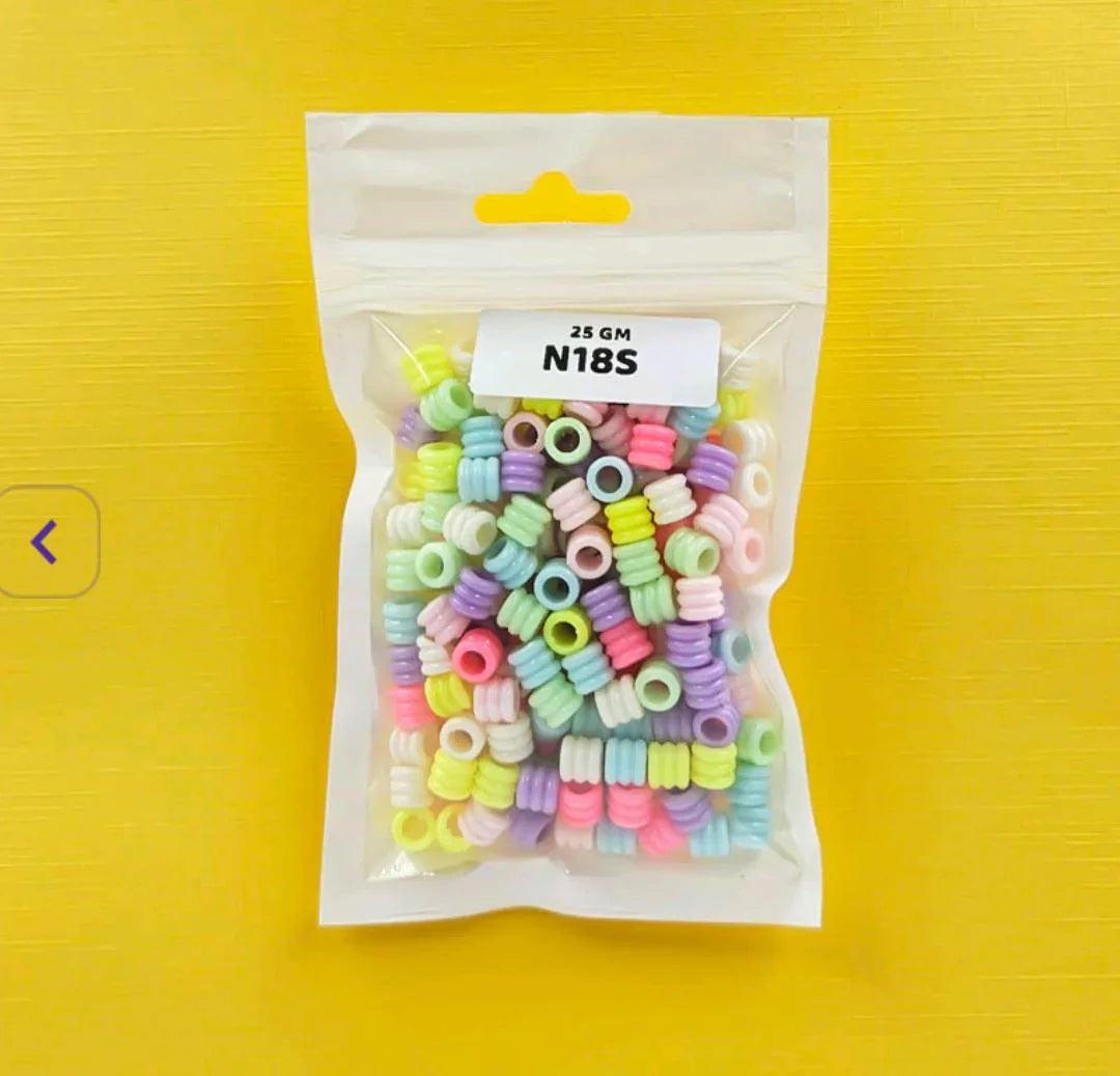 N18S Craft Beads Plastic 25Gm