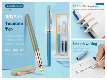 ROYALE Fountain Pen – Morandi Colours Smooth Writing Pen with Comfortable Grip