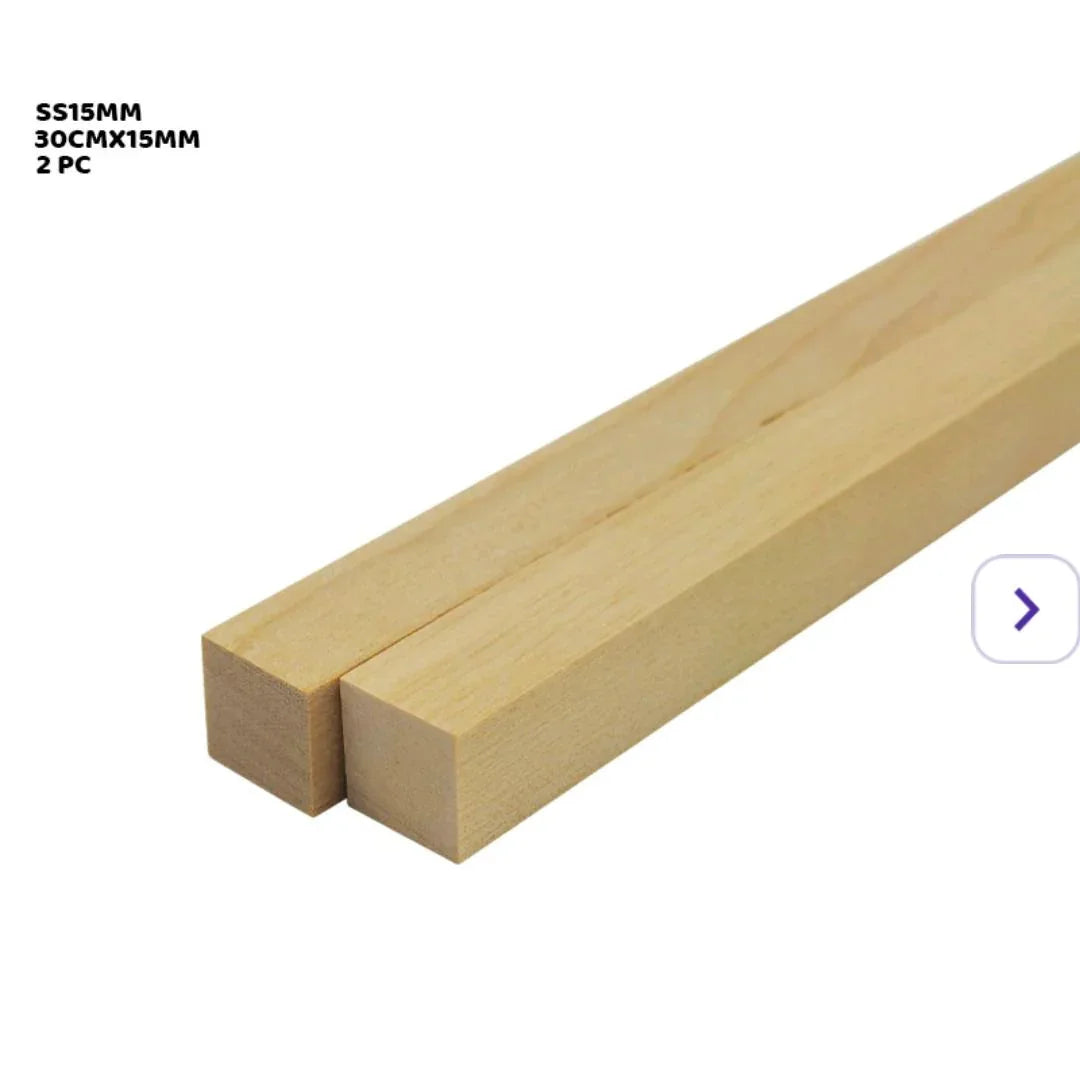 Ss15Mm Wooden Stick Square 30Cmx15Mm (2 Stick)