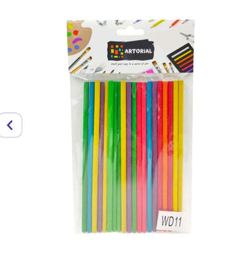 Wood Stick Color 0.5 X 15 Cm 20Pcs (Wd11)
