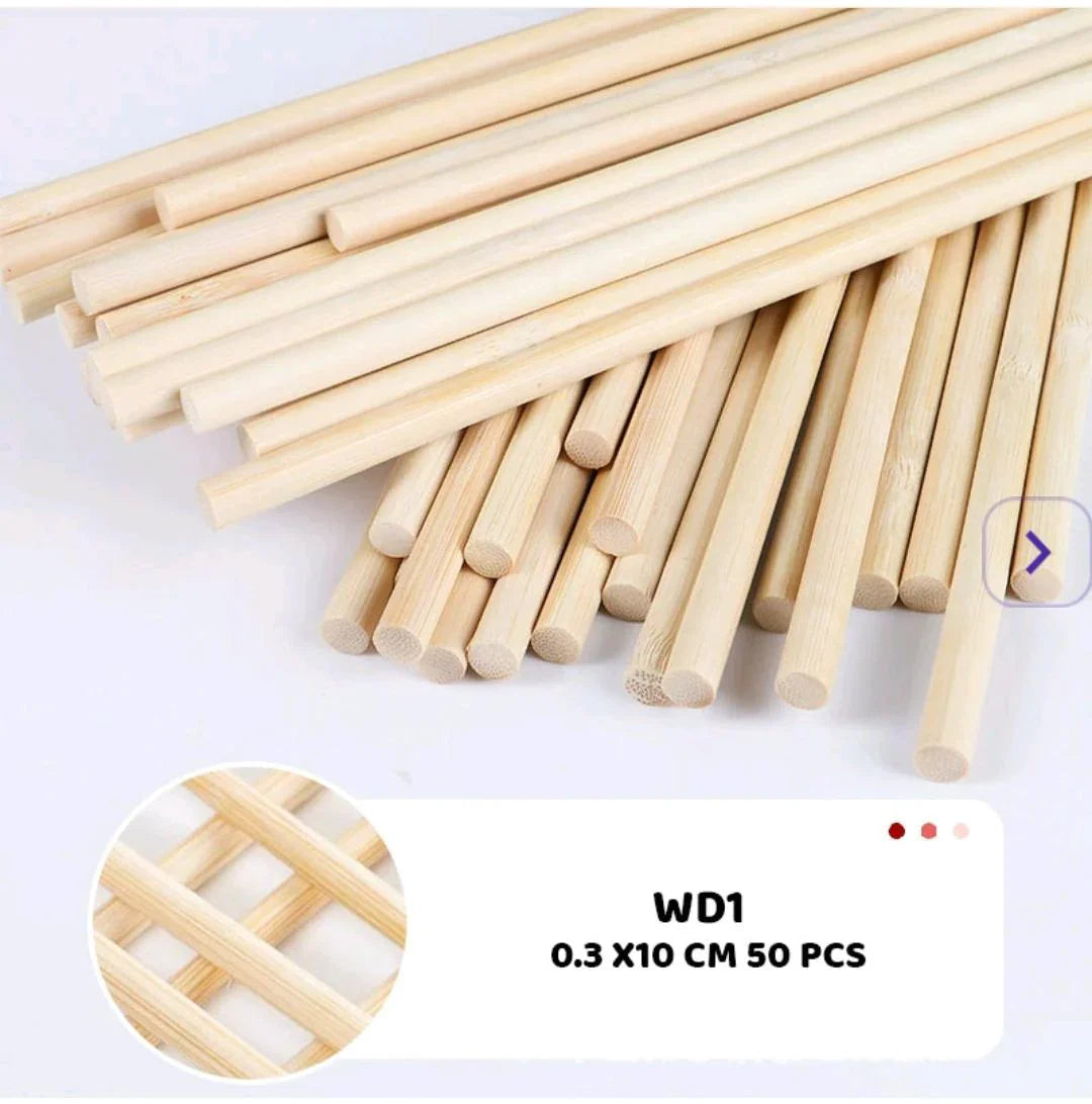 Wood Stick Plain  0.3 X10 Cm 50 Pcs (Wd1)