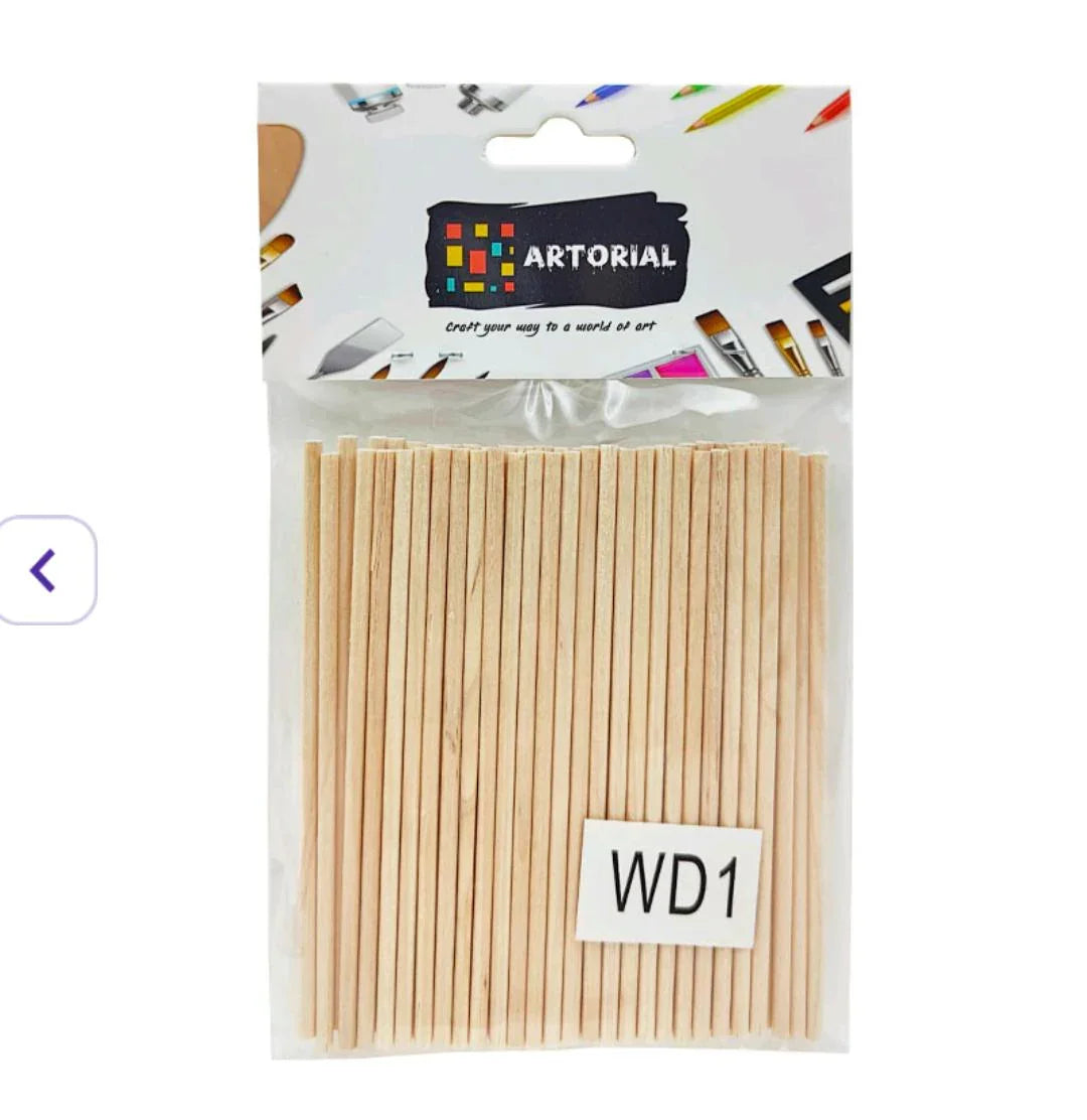 Wood Stick Plain  0.3 X10 Cm 50 Pcs (Wd1)