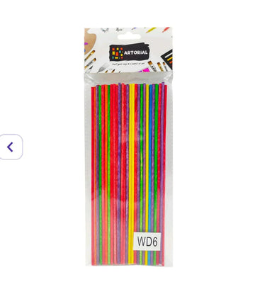 Wood Stick Color  0.3 X20 Cm 50 Pcs (Wd6)