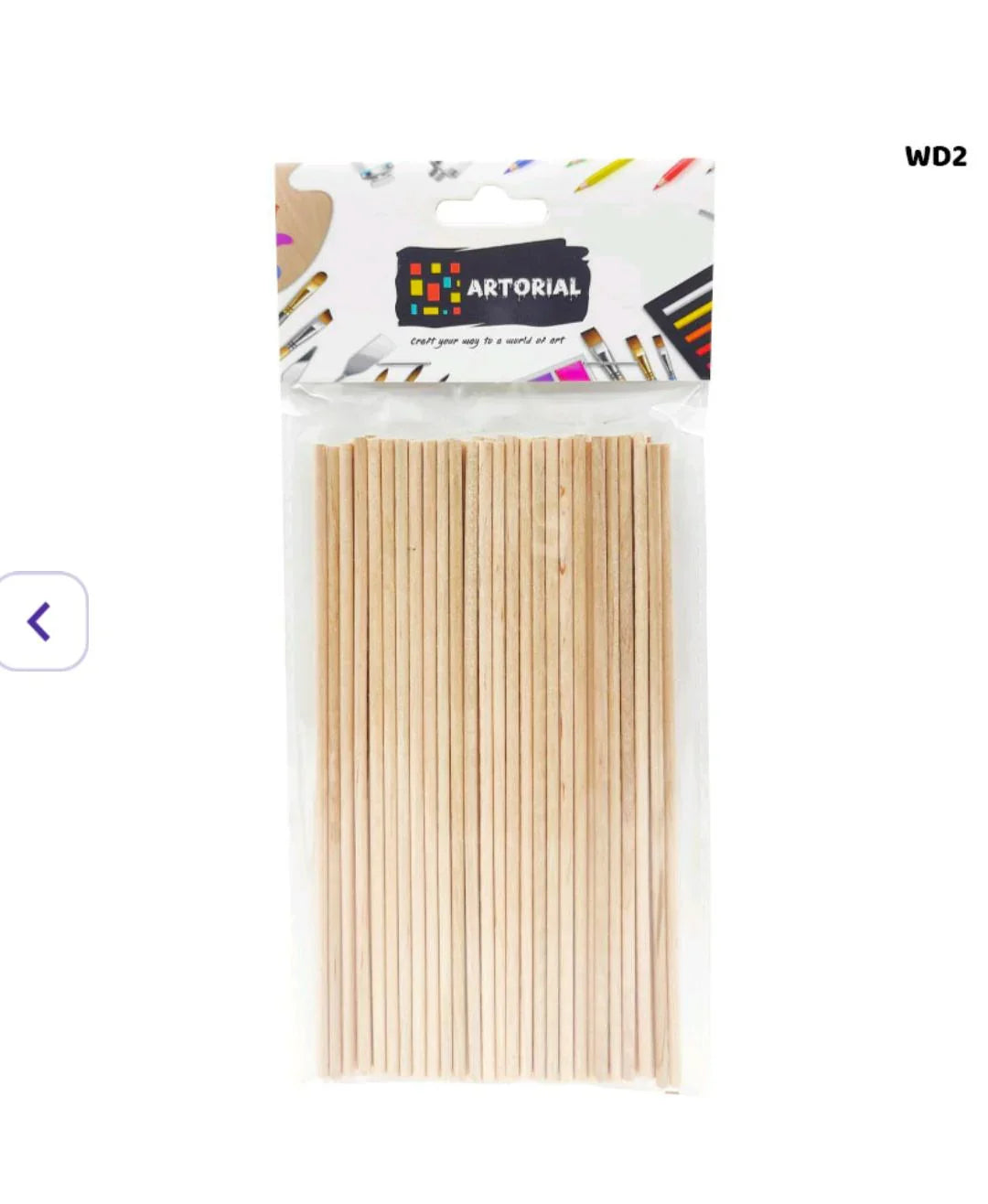 Wood Stick Plain  0.3 X15 Cm 50 Pcs (Wd2)
