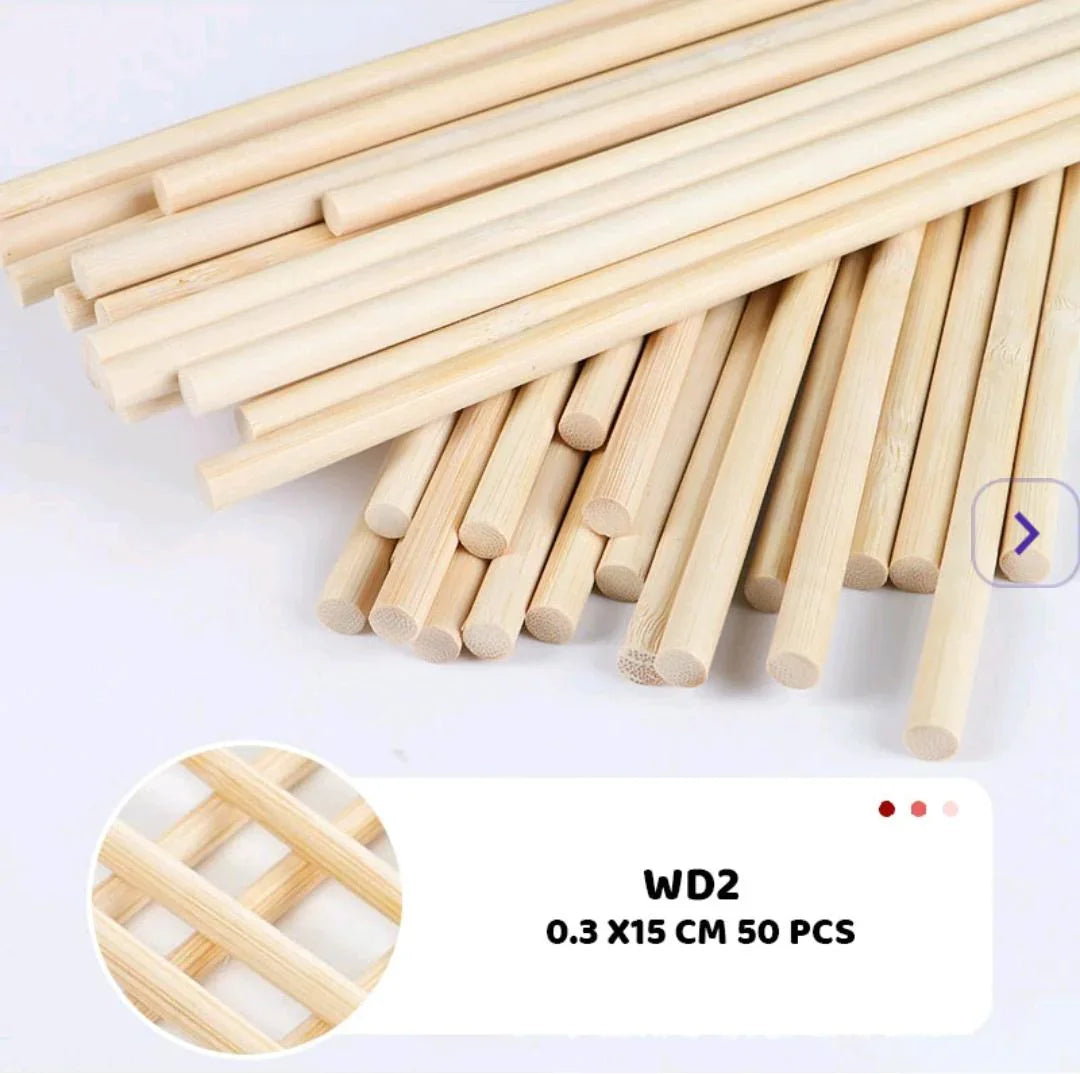 Wood Stick Plain  0.3 X15 Cm 50 Pcs (Wd2)