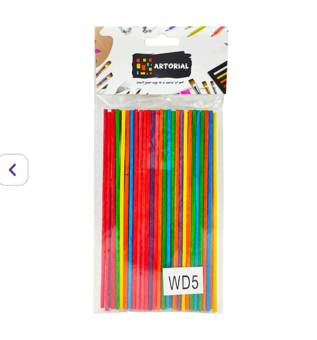 Wood Stick Color  0.3 X15 Cm 50 Pcs (Wd5)