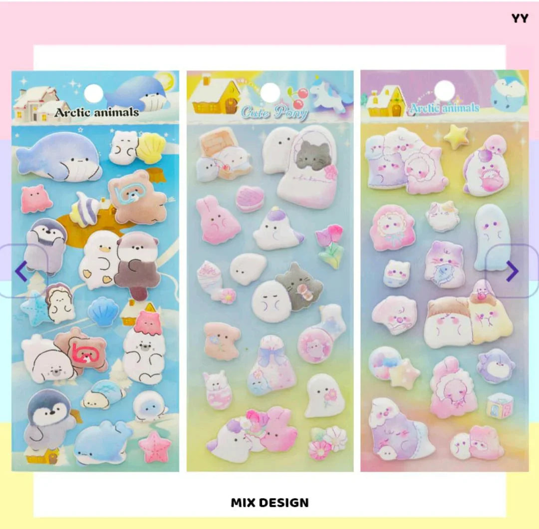 Yy 3D Animal Cartoon Print Sticker