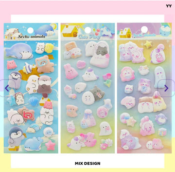 Yy 3D Animal Cartoon Print Sticker