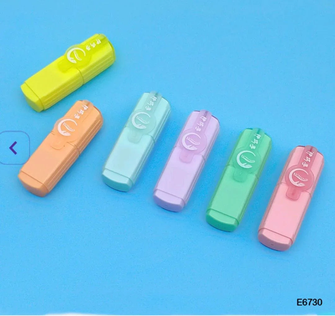 E6730 Mini Cute Highlighter Bottle 6Pc