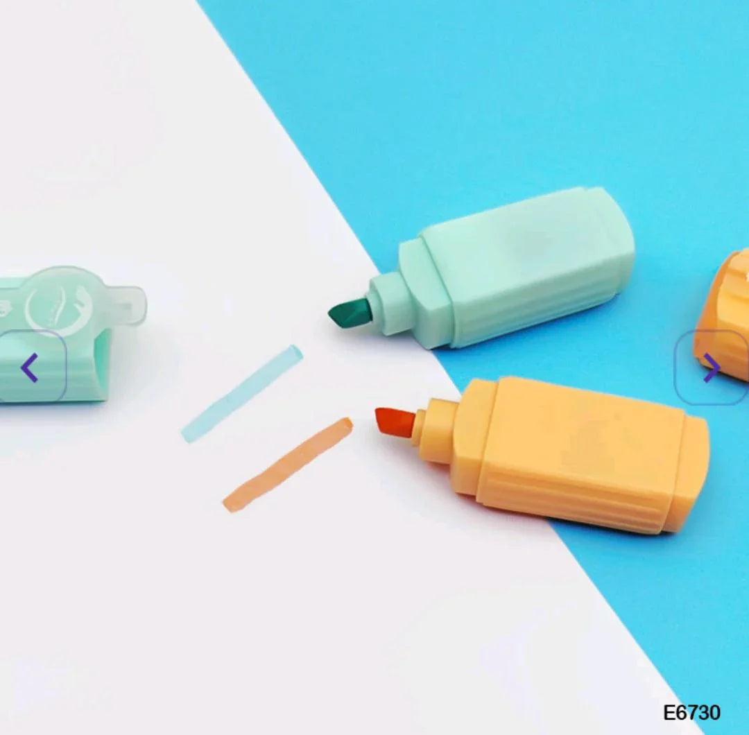 E6730 Mini Cute Highlighter Bottle 6Pc
