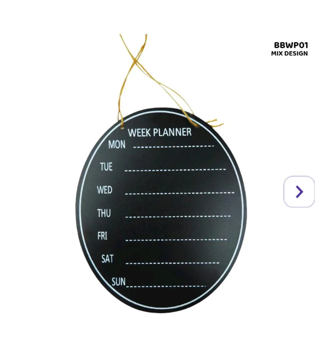 Black Board Week Planner (Bbwp01)