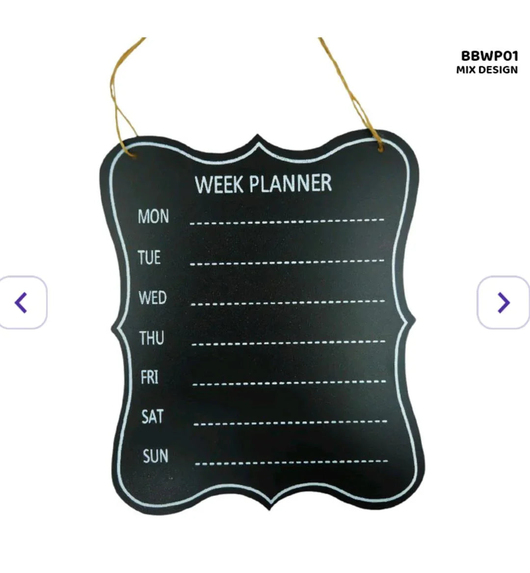 Black Board Week Planner (Bbwp01)