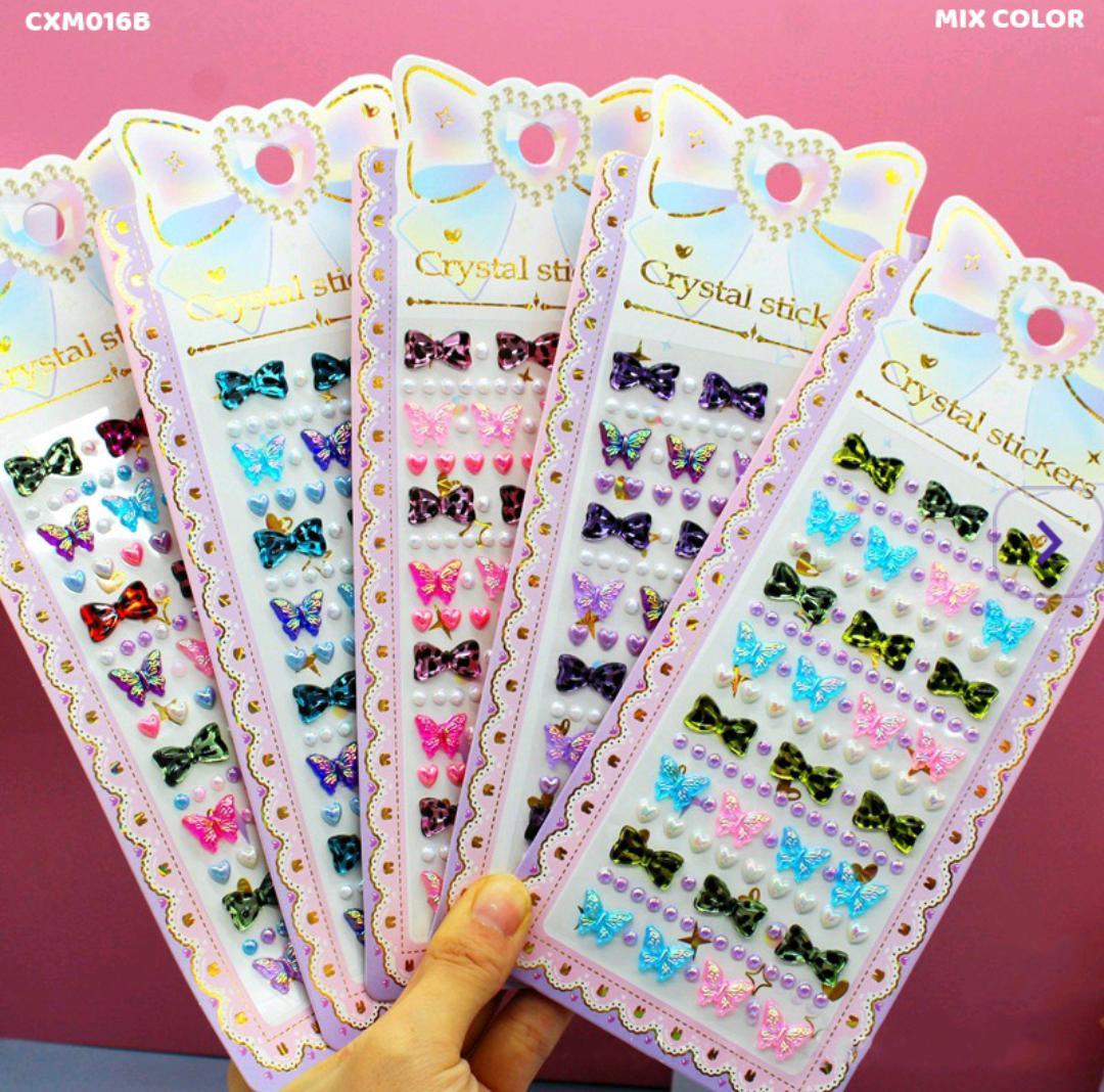 Cxm016B Crystal Sticker Butterfly Bow