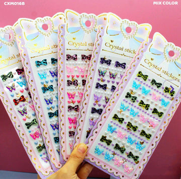 Cxm016B Crystal Sticker Butterfly Bow