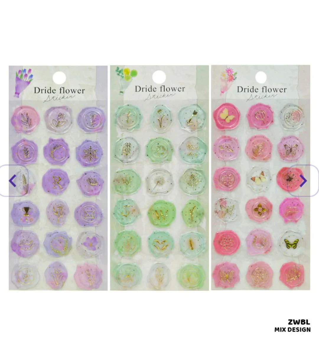 Zwby Wax Stamp Style Craft Sticker