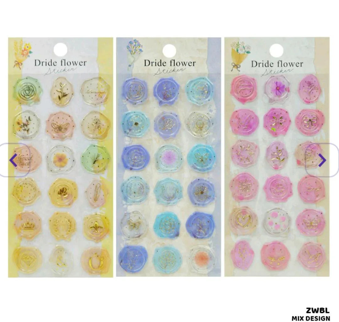 Zwby Wax Stamp Style Craft Sticker