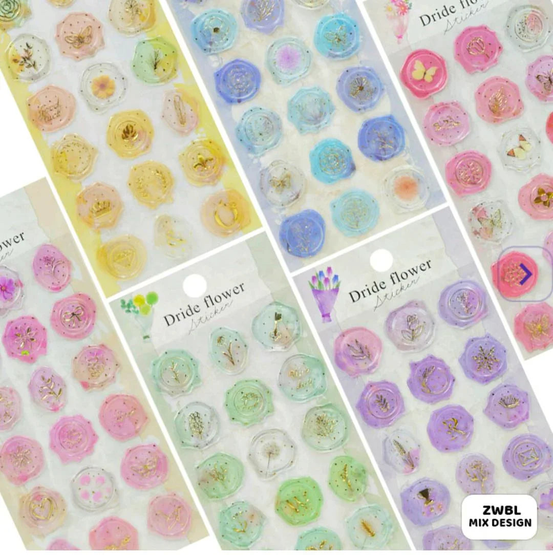 Zwby Wax Stamp Style Craft Sticker