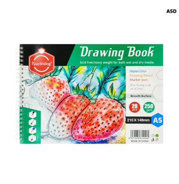 A5 Drawing Book 210Mm 20Page 250Gsm Spiral (A5D)