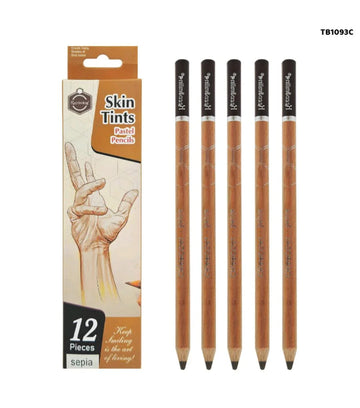 Tb1093C Skin Tints Pastel 12 Pencils Sepia