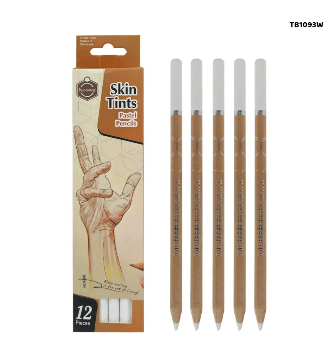 Tb1093W Skin Tints Pastel 12 Pencils White