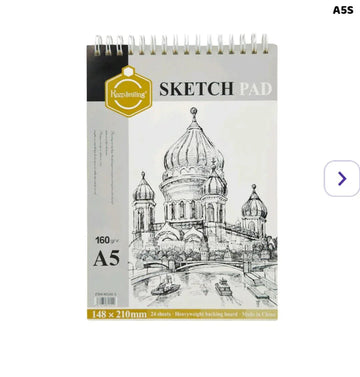 A5 Sketch Pad 210X148Mm 24Page 160Gsm Spiral (A5S)