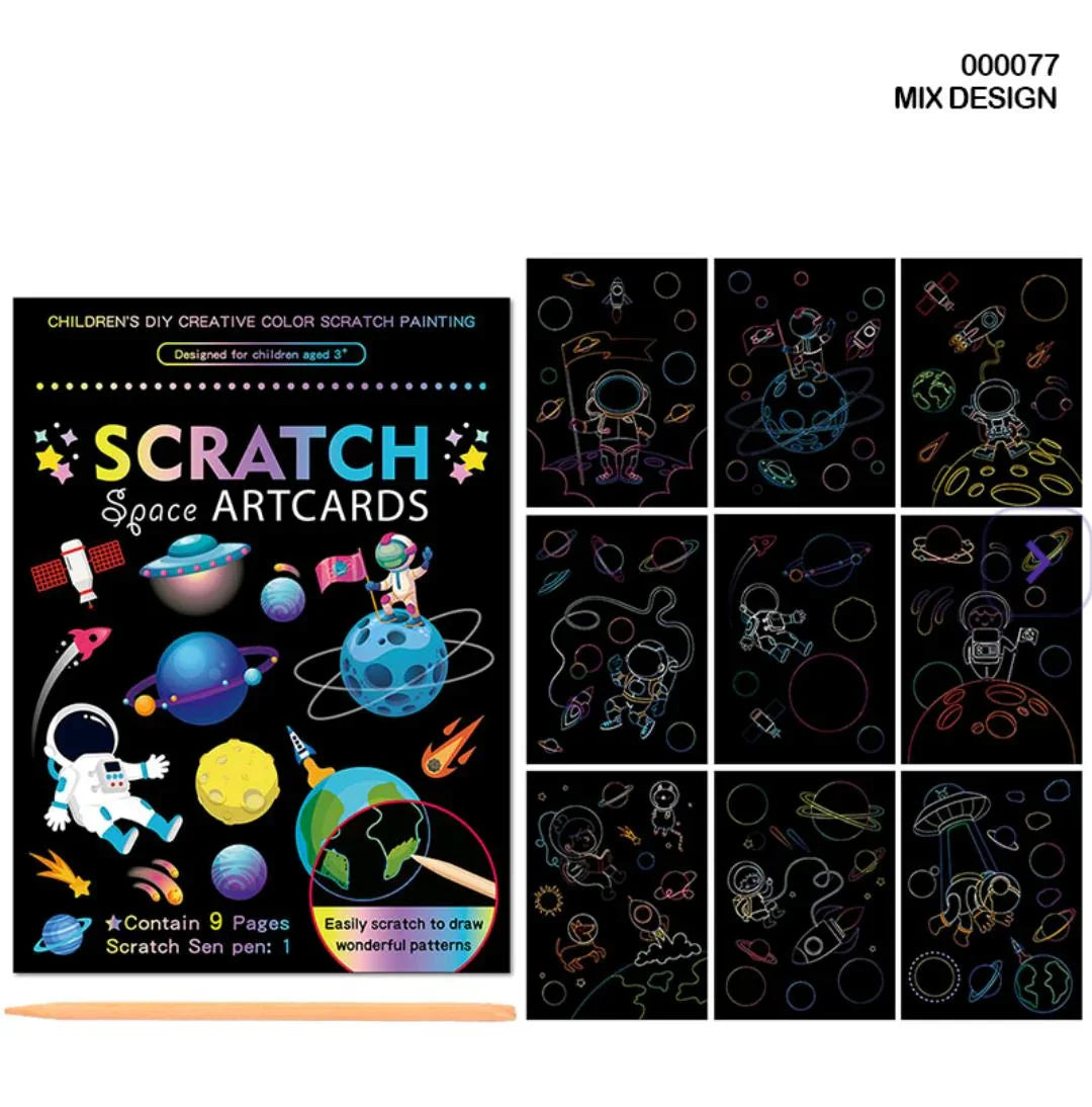 Scratch Book A5 9 Sheets Designed (000077)