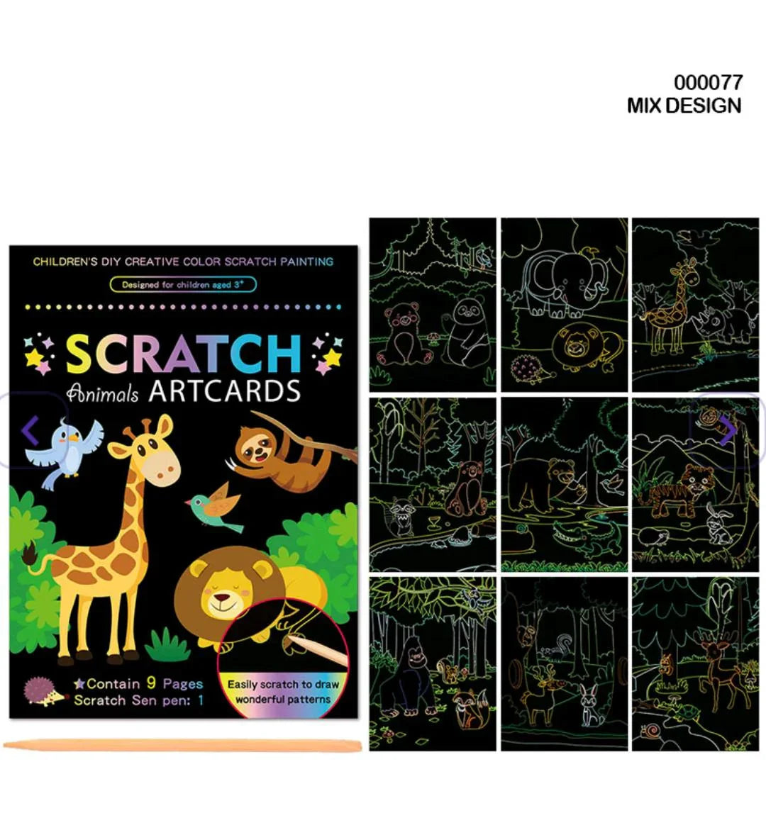 Scratch Book A5 9 Sheets Designed (000077)