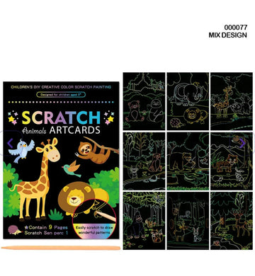 Scratch Book A5 9 Sheets Designed (000077)