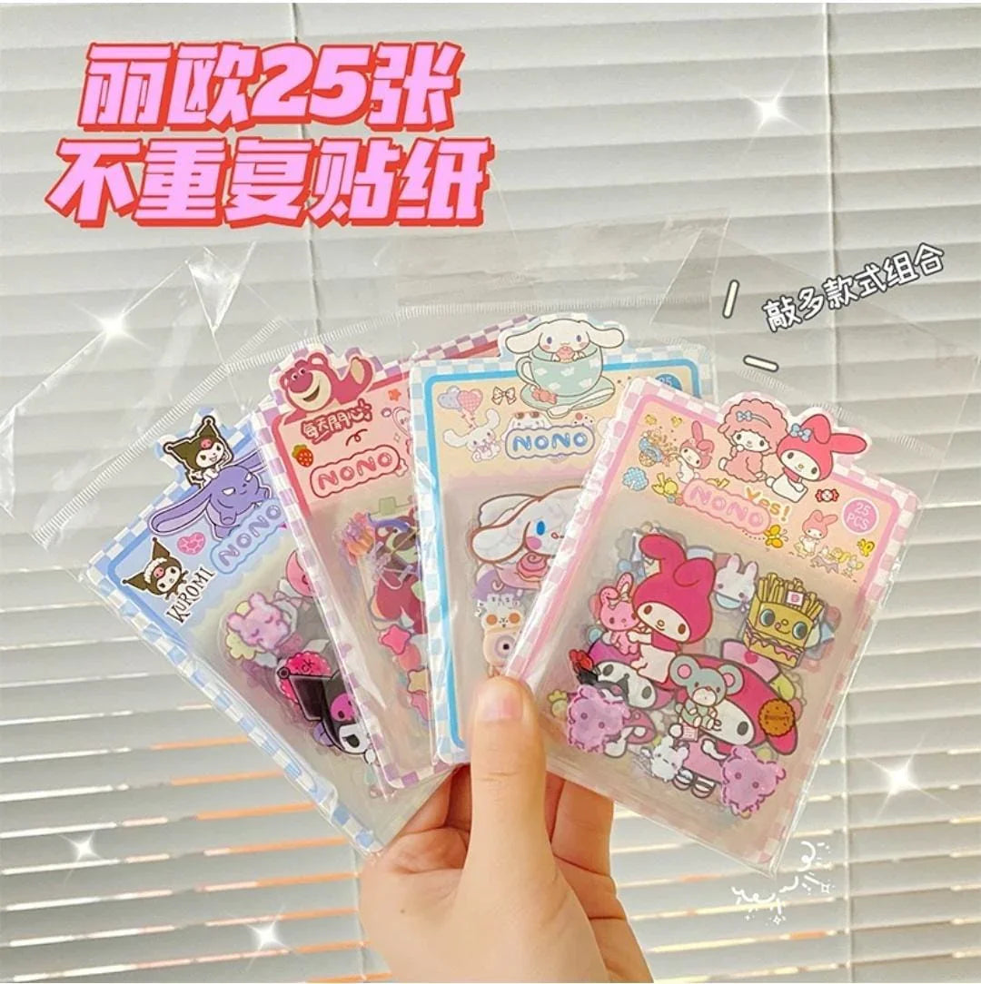 Yde25 25Pc Cartoon Print Kids Sticker