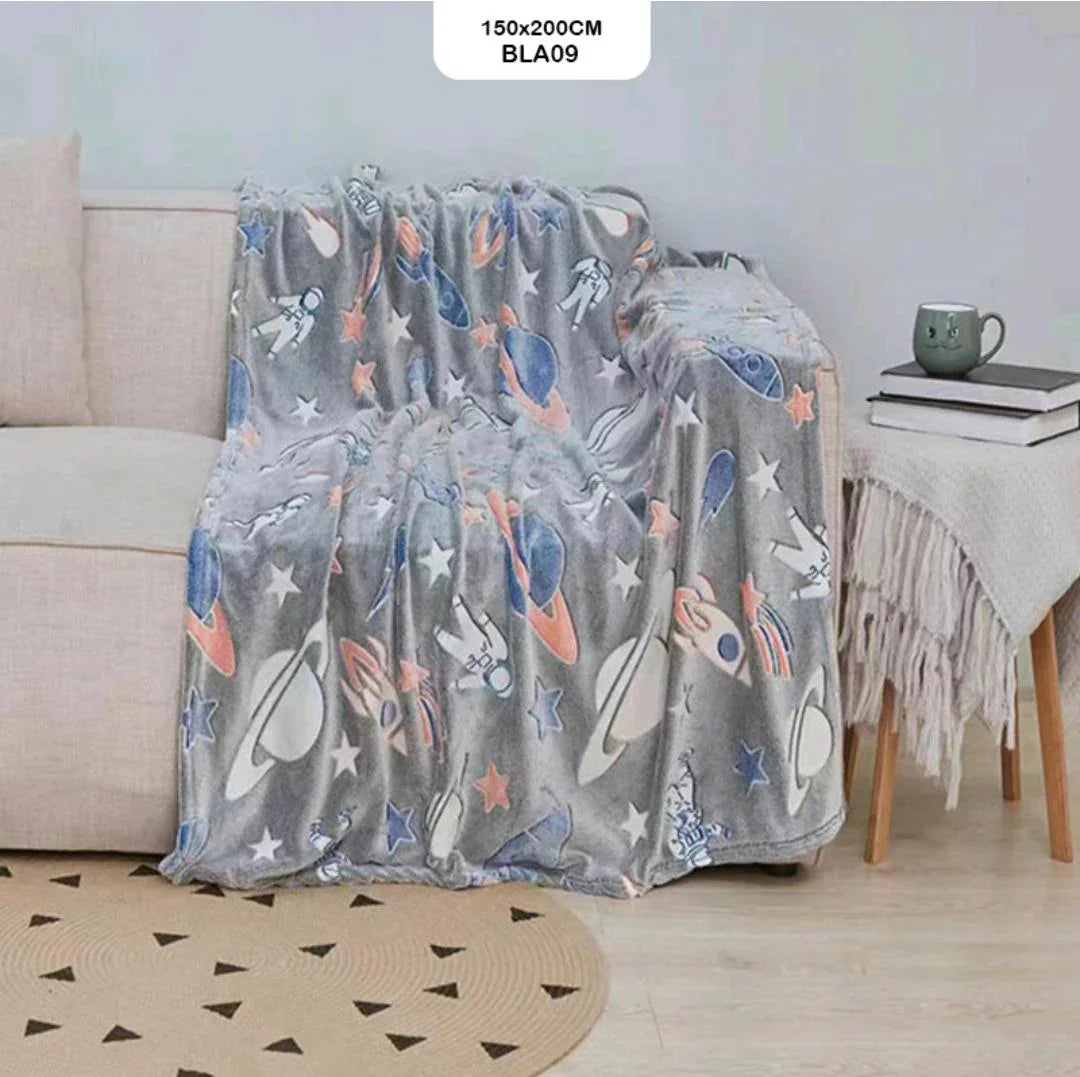 Bla09 Glow In The Dark Blanket 150X200Cm