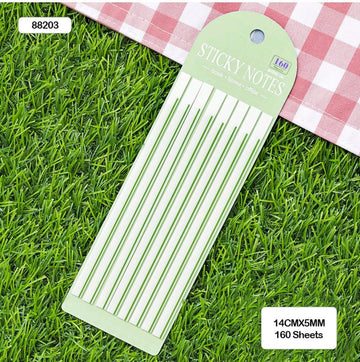 Sticky Notes Green 8 Stripe 14Cmx5Mm (88203)
