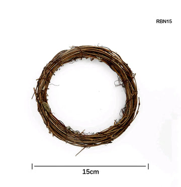 Rbn15 Ring Wreath Rattan Wicker Natural Brown Diy 15Cm