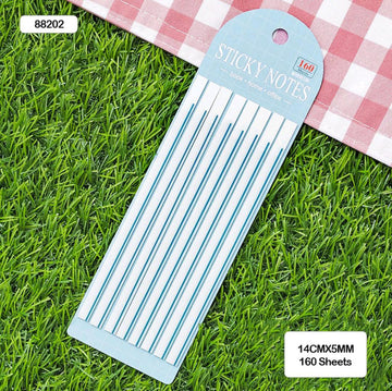 Sticky Notes Blue 8 Stripe 14Cmx5Mm (88202)