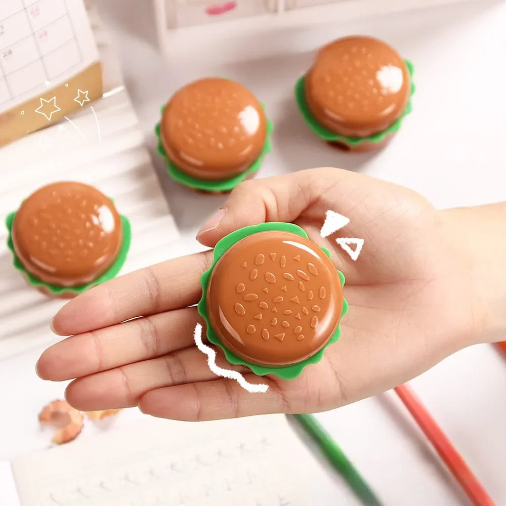 Cute Burger sharpener with two holes l Pack of 1