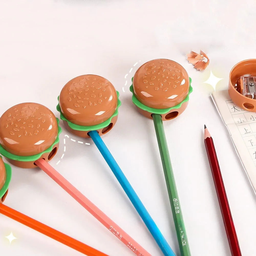 Cute Burger sharpener with two holes l Pack of 1