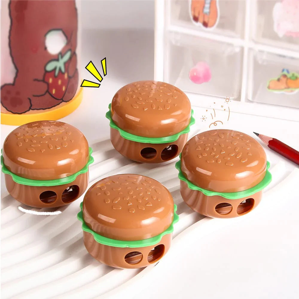 Cute Burger sharpener with two holes l Pack of 1