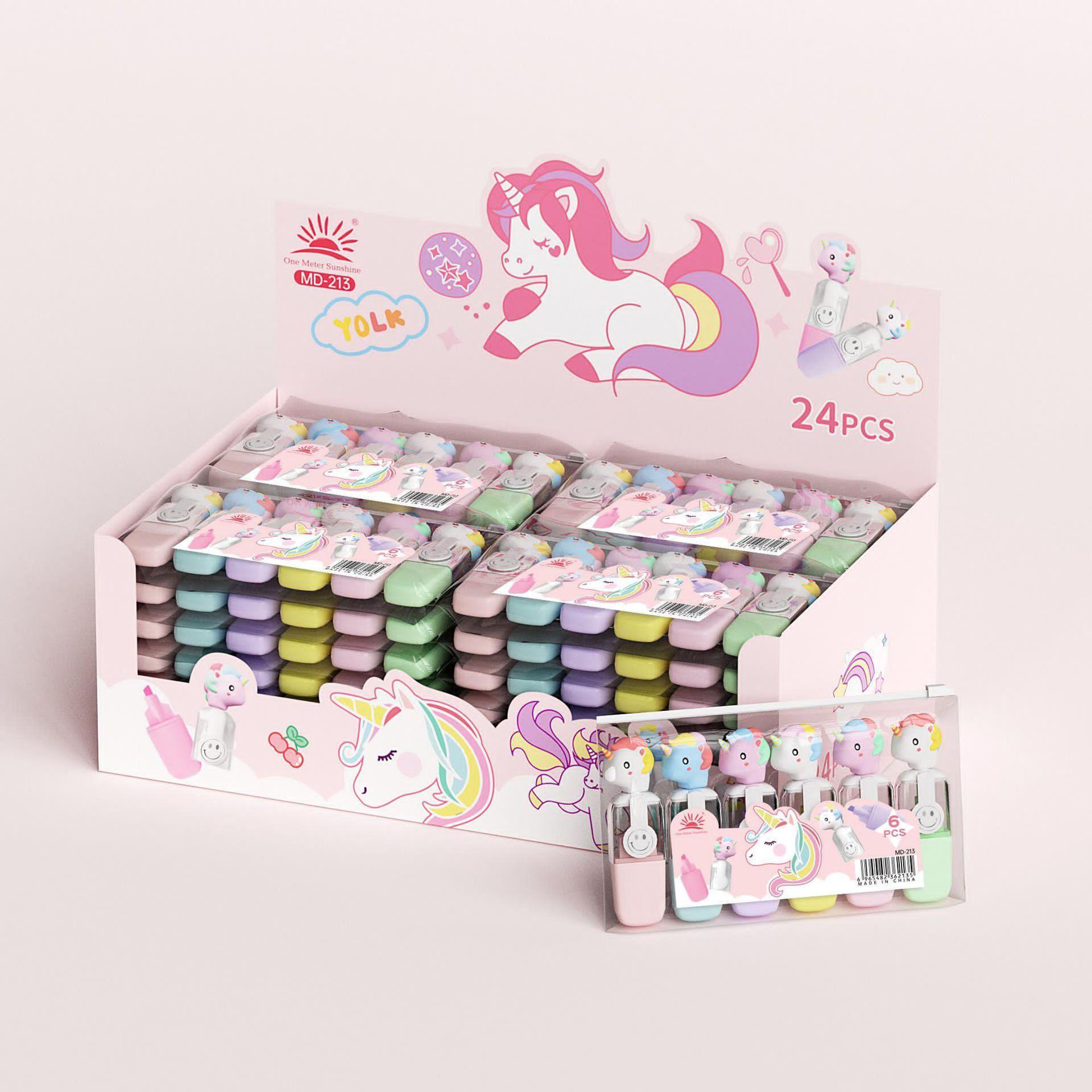 Pastel Unicorn Color highlighter l Pack of 6 highlighter