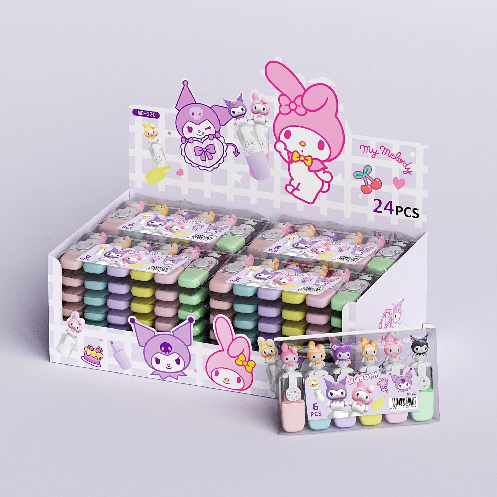Pastel kawaii Color highlighter l Pack of 6 highlighter