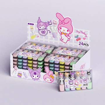 Pastel kawaii Color highlighter l Pack of 6 highlighter