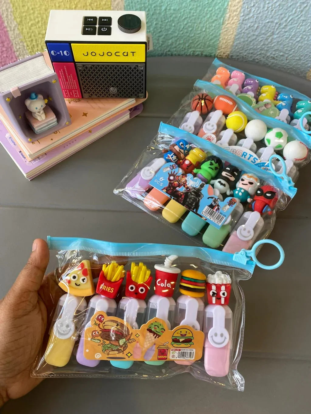 Pastel Fastfood Color highlighter l Pack of 6 highlighter