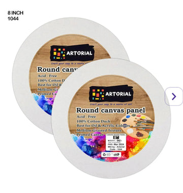 Ao Canvas Board Round  8 Inch (1044)