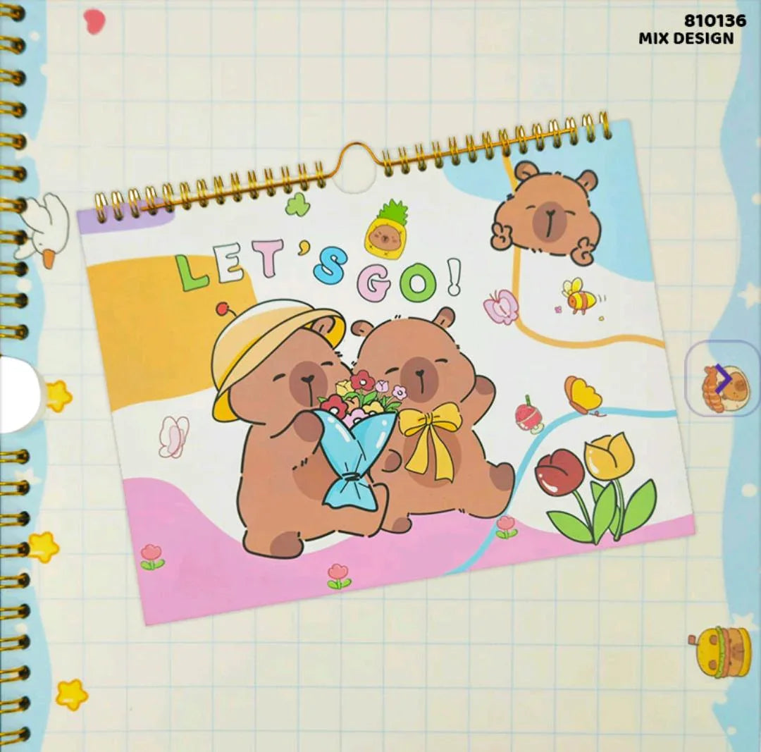 810136 Planner Cartoon Print Spiral 210X280Mm