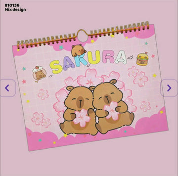 810136 Planner Cartoon Print Spiral 210X280Mm