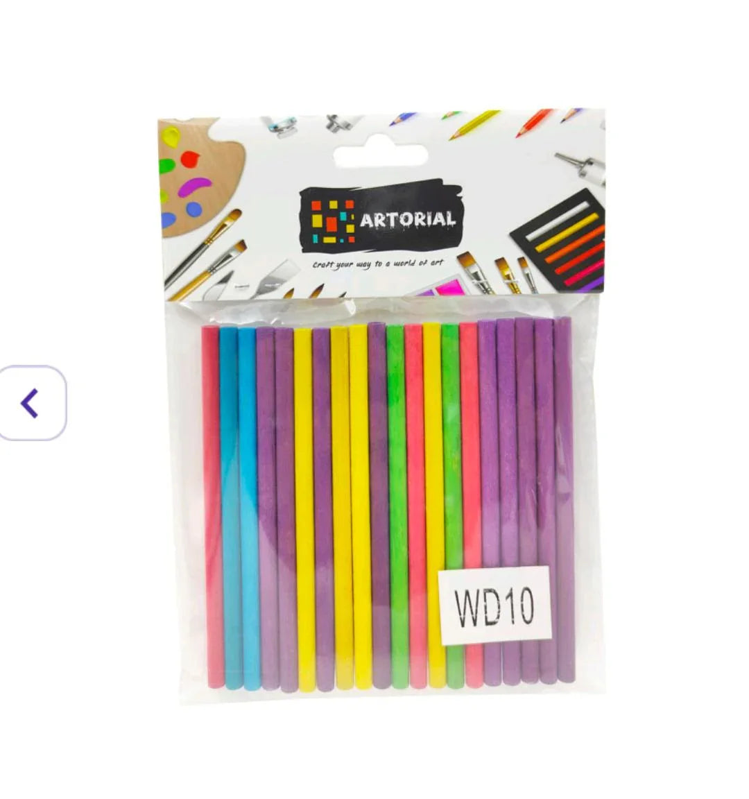 Wood Stick Color 0.5 X 10 Cm 20Pcs (Wd10)