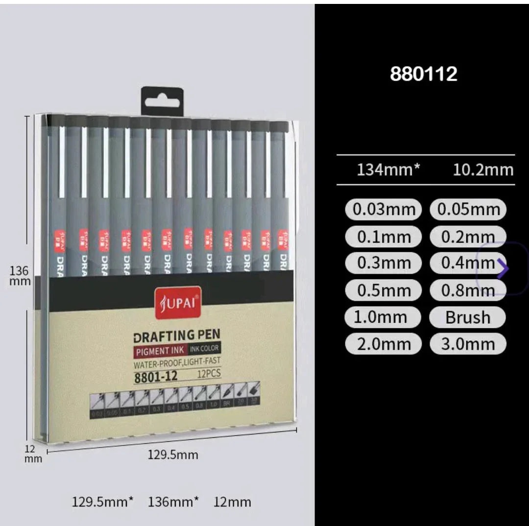 Drafting Pen 12Pcs Set 880112