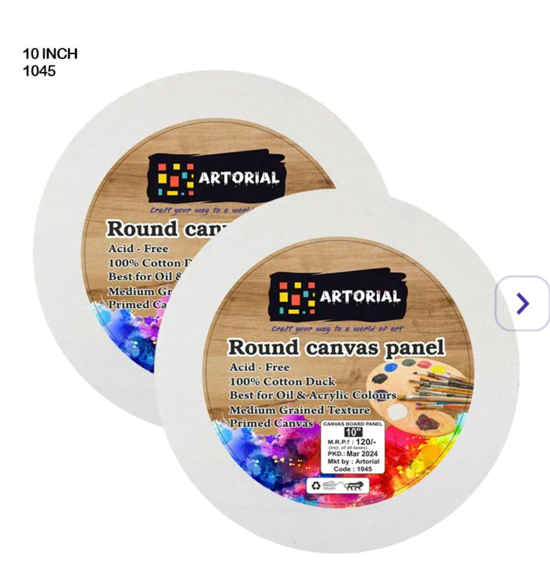 Ao Canvas Board Round 10 Inch (1045)