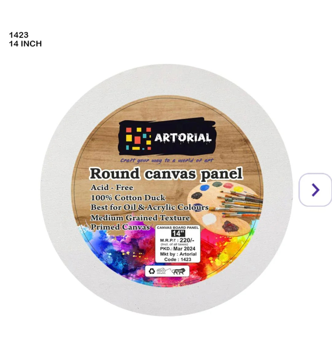 Ao Canvas Board Round 14 Inch (1423)