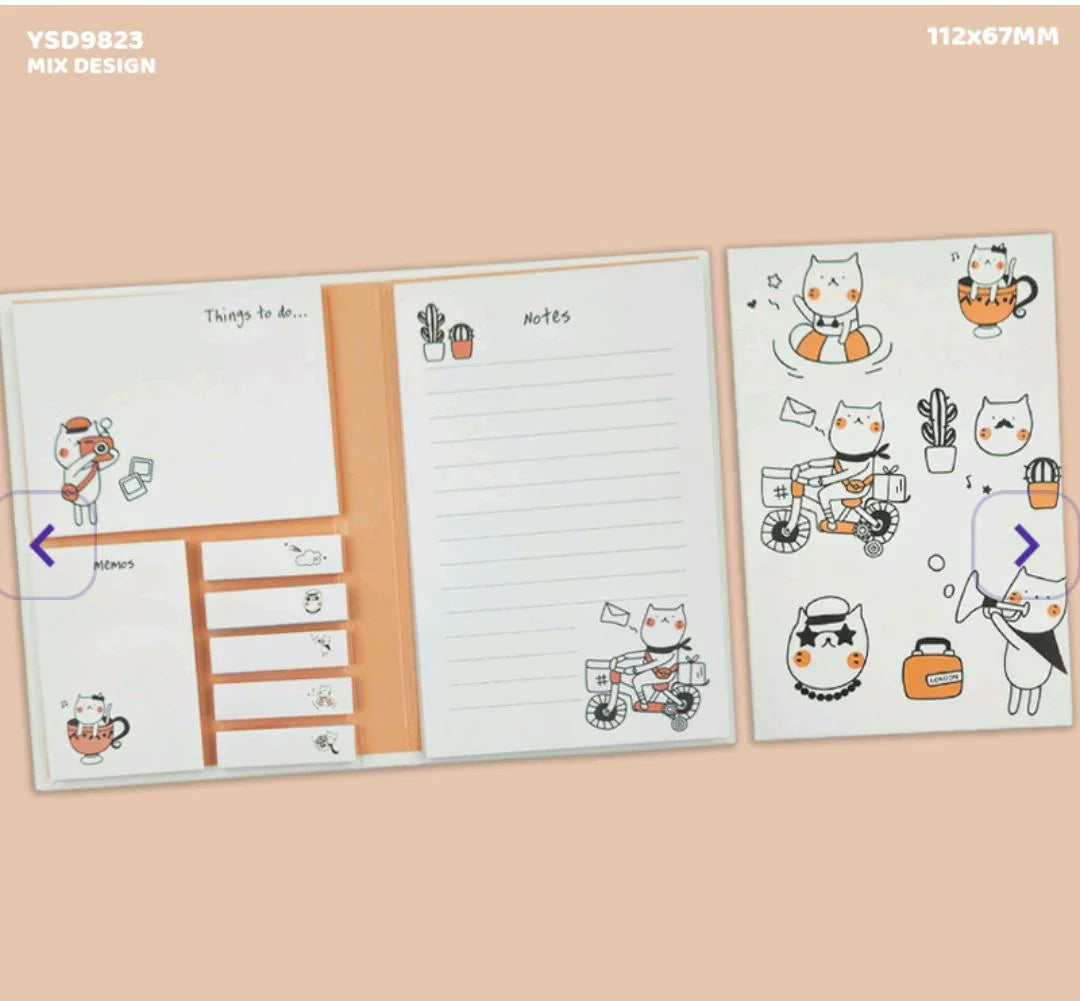 Ysd9823 Sticky Planner Cartoon Print 112X67Mm